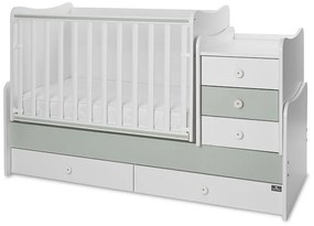 LORELLI Classic Трансформиращо се легло-люлка 70/160 см. MAXI PLUS БЯЛО/MILKY GREEN