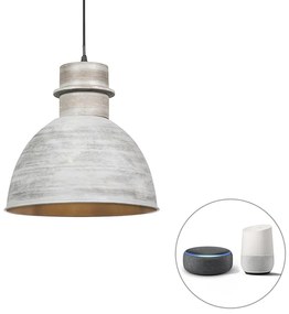 Интелигентен висящ аплик сив 30 см с wifi крушка A60 - Dory