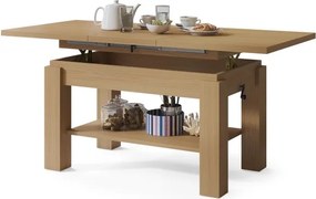 АСТОРИА Дъб Оазис - РАЗТЕГАТЕЛНА ХОЛНА МАСА С ПОВДИГАЩ МЕХАНИЗЪМ С РАФТ