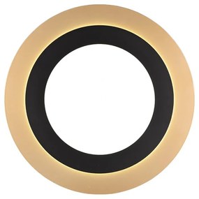 LED осветително тяло за таван с възможност за димиране в черно и златисто ø 45 cm Morgan - Trio