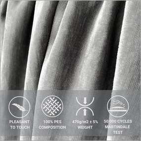 Светлосиво тапицирано двойно легло с място за съхранение с включена подматрачна рамка 160x200 cm Aruba L – Maison de Rêve