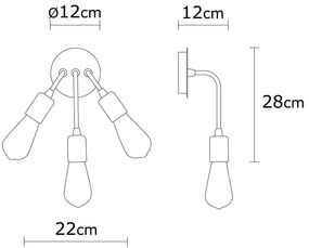 Стенна лампа в бронзов цвят Harput – Opviq lights