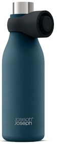 Тъмно синя бутилка от неръждаема стомана за пътуване 500 ml Loop - Joseph Joseph
