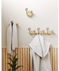 Бяла естествена алуминиева стенна закачалка Melody - Umbra