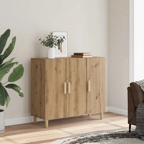 856891 vidaXL Сайдборд, дъб артизан, 90x34x80 см, инженерно дърво
