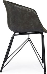 Тъмносив тапициран трапезен стол Warhol – Bizzotto