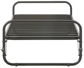 Черно метално сгъваемо единично легло 90x200 cm с включена подматрачна рамка Lucy – WOOOD