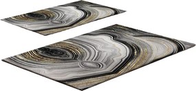 Сиви/ в златист цвят килими за баня в комплект 2 бр. 60x100 cm CT – Foutastic
