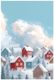 Картина на платно – Заснежено селце