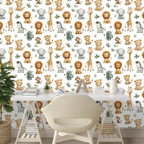 Самозалепващ тапет – Сладки сафари животинки