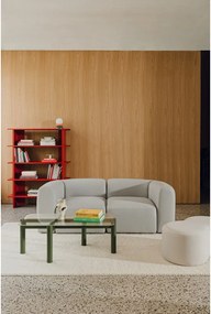 Зелена масичка за кафе със стъклен плот 55x105 cm Kob – noo.ma