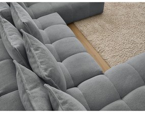 Тъмносив шенилов сгъваем/с място за съхранение ъглов диван (десен ъгъл/U форма) Everest – Bobochic Paris