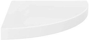 323907 vidaXL 323907  Floating Corner Shelf High Gloss White 35x35x3,8 cm MDF