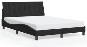 3207851 vidaXL Рамка за легло без матрак Hanko, черна, 140x200 см кадифе