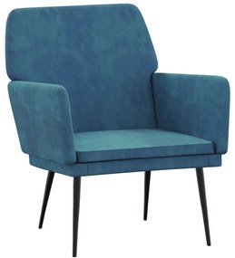 351381 vidaXL Кресло, синьо, 62x79x79 см, кадифе