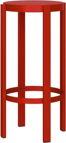 Червен стоманен бар стол (височина на седалката 75 cm) Doon – noo.ma