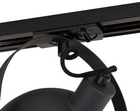 Индустриален 1-фазен релсов прожектор черен със златен интериор - Magnax