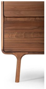 Кафяв скрин от масивен орех 90x90x45 cm Fawn – Gazzda