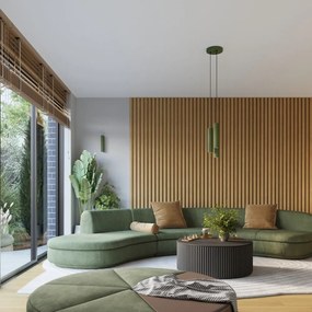 Зелена стенна лампа Gleam – Sollux