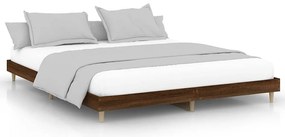 832052 vidaXL Рамка за легло без матрак кафяв дъб 120x200 см инженерно дърво