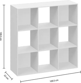 Рафт 5five Mix'n Modul, 9 отделения, MDF, 101x32x101 cm - Дървесен