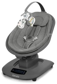 Lionelo - Детска люлка с мелодия BLOSSOM Grey Concrete + дистанционно управление