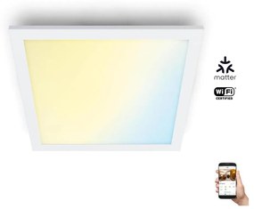 WiZ - LED Димируем плафон SUPERSLIM LED/36W/230V бял Wi-Fi