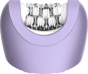 Епилатор Techwood TCO-6007, 2 скорости, LED светлина, Автономност 2 часа, USB-C, IPX7, Бял/Лилав