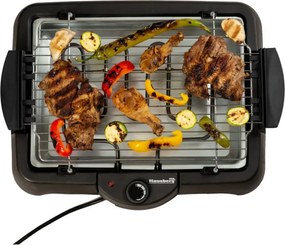 Разопакован: Електрическа скара Hausberg HB-523, 2000W, Терморегулатор, 50.5 X 36 см, Черен