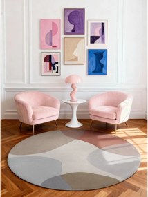 Бежов ръчно изработен вълнен кръгъл килим ø 200 cm Hackney Clarissa – Ted Baker