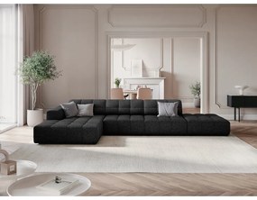 Антрацитен ъглов диван (ляв ъгъл) Chicago - Cosmopolitan Design