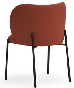 Червени тапицирани трапезни столове в комплект 2 бр. Mogi – Teulat