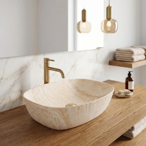 Умивалник за плот Rea Freja Travertine Matt
