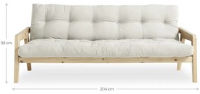 Бежов разтегателен диван 204 cm Grab - Karup Design