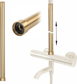 Удължител за вана/душ комплект BRUSH GOLD 50cm