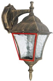 Rabalux - Универсално резервно стъкло TOSCANA 11,3x10,8 см