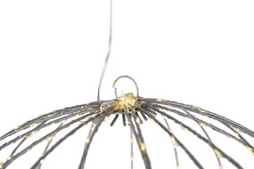 Коледна висяща лампа топка бяла 60 см вкл. LED с таймер IP44 - Nobi