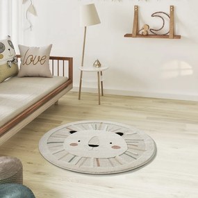 Кремав детски килим ø120 cm Clown – Universal