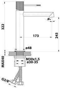 Стояща батерия за мивка в лъскаво-сребрист цвят Solaris – Sapho