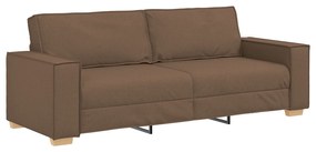 4104994 vidaXL 3-местен диван, кафяв, 180 см, плат