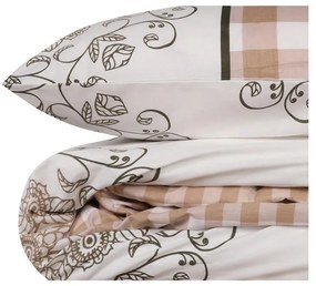 Бяло-розово единично спално бельо от памук Renforcé 140x200 cm Nazenin – Mijolnir