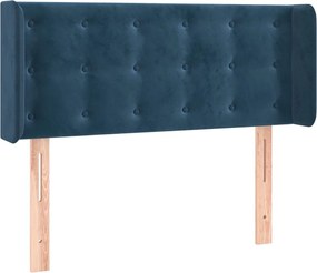 3119248 vidaXL Горна табла за легло, тъмносиня, 103x16x78/88 см, кадифе