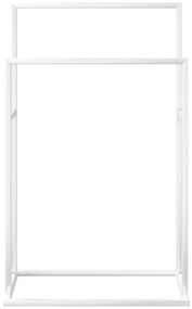 Свободностояща поставка за кърпи, бяла, 48x24x78,5 см, желязо