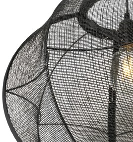 Ориенталски висящ лампион, черен плат, 48 см - Rob