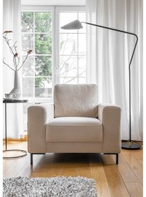 Бежово кресло от рипсено кадифе Lofty Lilly – Miuform