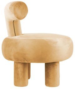 Жълто кадифено кресло Abrazo – Leitmotiv