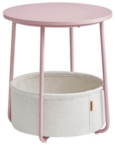 Странична масичка NOIRA, розова/бяла