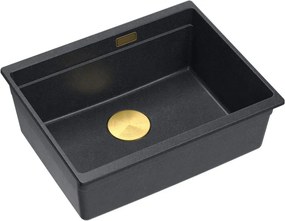 гранитна мивка Logan 100 Black Metallic