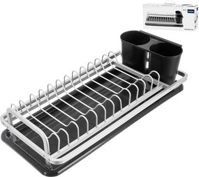 Черно-бял метална тавичка за оттичане 41,5x17 cm Deluxe – Orion