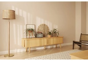 Маса за телевизор от декор от дъб в естествен цвят 178x50x40 cm Rove – Woodman